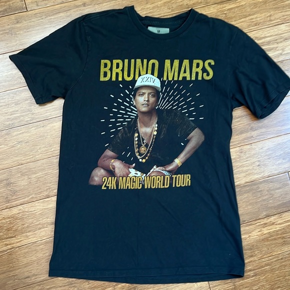 Other - BRUNO MARS Band Tour Shirt Black Sz M